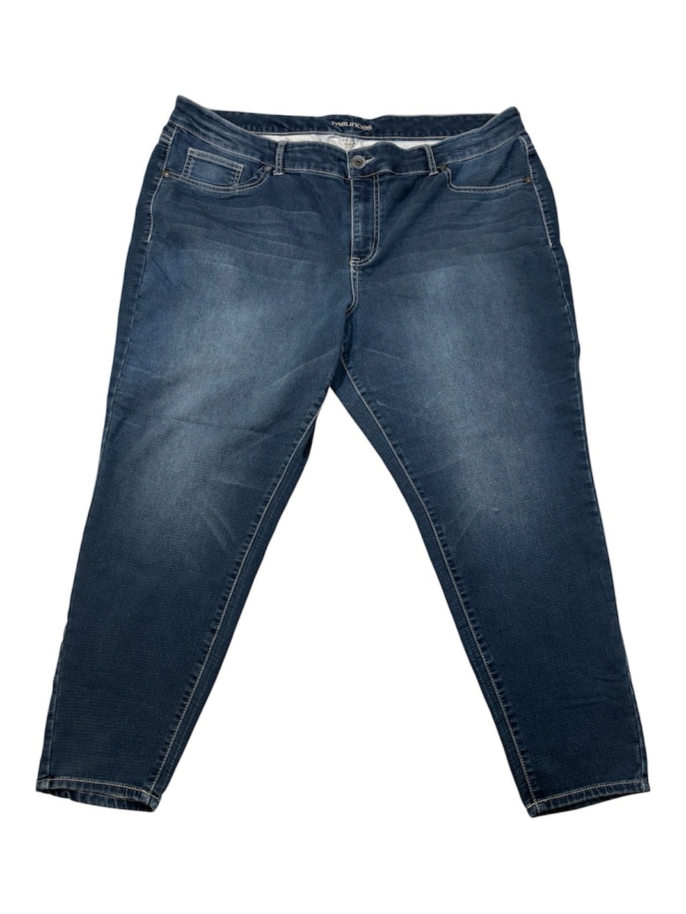 Maurices Jeans, Indigo Skinny Stretch Soft Jeggings, 24W, 24, Denim Legging